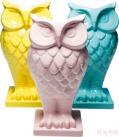 KARE Vase Owl Pastel yellow