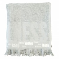LENE BJERRE Handtuch Lb Logo Towel L cement